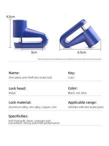 1 Pieza Mini Cerradura Antirrobo Para Disco De Freno De Bicicleta De Montaña Con Soporte Para Motocicleta