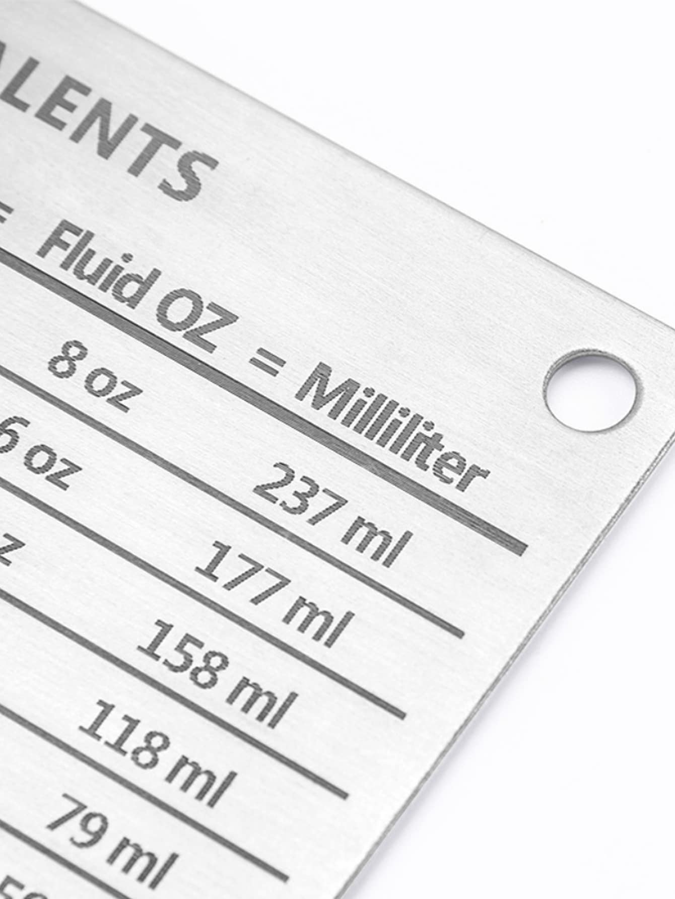 1pc Kitchen Conversion Chart Refrigerator 304 Stainless Steel