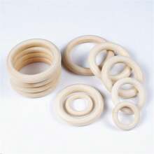 Anelli In Legno Color Legno Naturale Da 12-125 Mm Per Artigianato Fai Da Te, Tracolla Per Borsa, Anelli Per Tende Ecc.