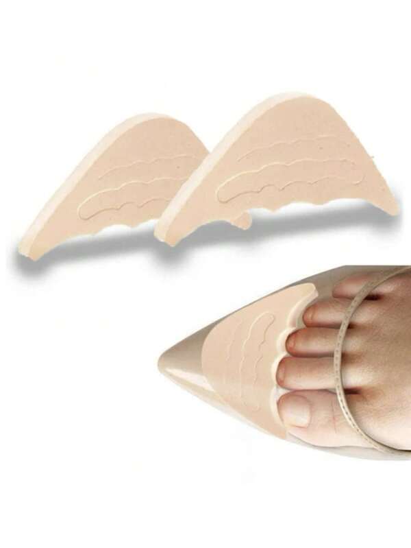 1 Pair Soft Sponge Shoe Toe Filler Inserts, Adjustable Shoe Size Pads For High Heels, Loafers, Casual Shoes, Comfortable Forefoot Cushion Pads For Women