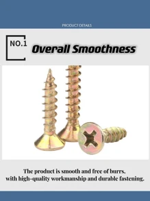 100 Miếng M3.5 Màu sắc Mạ kẽm Thép carbon Chất xơ Tấm bảng , Self Tapping Đinh ốc Bộ dụng cụ , 16 , 25 , 40mm - Màu vàng - Xem 4