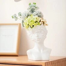 雕像形狀的花瓶，適合客廳、臥室、書房桌面裝飾、家居裝飾品，非常適合農曆新年和其他節日禮物。