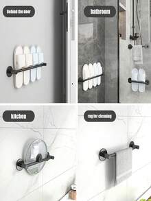 1入組70cm/27.56in拖鞋架多功能收納架鉤掛式牆掛組織器,適用於浴室、廁所、洗手間,不留痕跡 - 70 厘米/27.56 英寸 - 查看 5