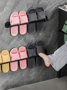 1入組70cm/27.56in拖鞋架多功能收納架鉤掛式牆掛組織器,適用於浴室、廁所、洗手間,不留痕跡 - 70 厘米/27.56 英寸 - 查看 6