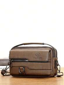 gorchis New Style Crossbody Bag, Pu Leather Multi-Pocket Shoulder Bag, Multifunctional Handbag Sling Bag Square Bag For Holiday Travel Essentials Commute Business Casual Outdoor Ideal Simpler Classic Satchel Bag Hiking Leather Bag Hip Bag Tote Bag Men Bag Retro Bag Holiday Essentials Camping Sling Bag Brown Bag Back To School Vintage Gift Bag Pack Cross Body Bag Spring Vintage Bags School Supplies Purse