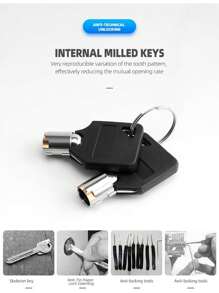 1pc Mini Mountain Bicycle Anti-theft Lock With Mounting Bracket For Motorcycle Disc Brake - Black - View 6