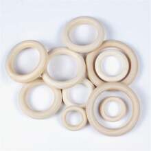 Anelli In Legno Color Legno Naturale Da 12-125 Mm Per Artigianato Fai Da Te, Tracolla Per Borsa, Anelli Per Tende Ecc.