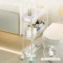 1 Miếng Nhiều lớp Tắm rửa Phòng Xe đẩy Với Trong sáng Thú cưng Kẹp Không gian Cái giá Đối với Mỹ phẩm Lưu trữ & Phòng khách Đường nứt Lưu trữ - Nhiều màu - Xem 6