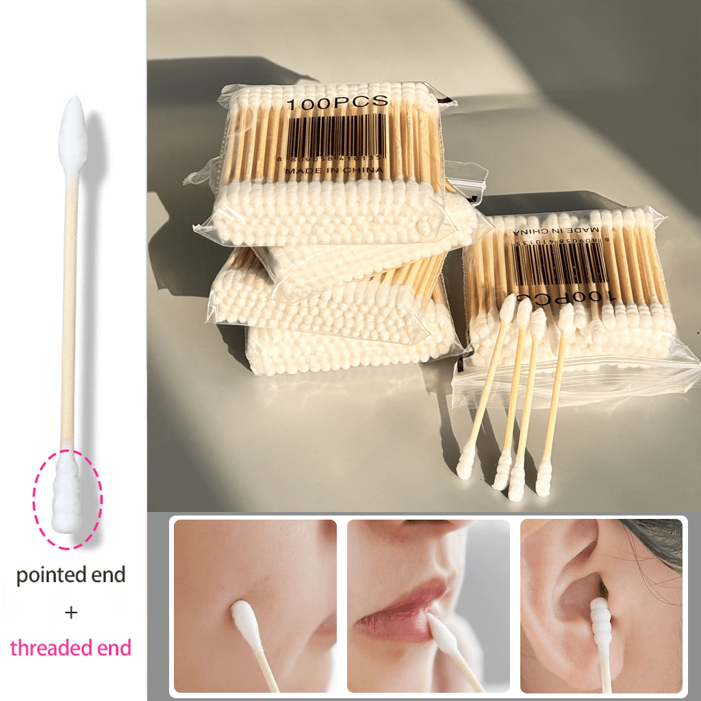 5 Packs Doubleended Cosmetic Cleaning Swab Makeup Swab With Pointed