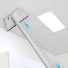 1 件白色多功能長柄梯形刷,適用於牆壁、地板清潔,特別適用於浴室磁磚、浴缸等