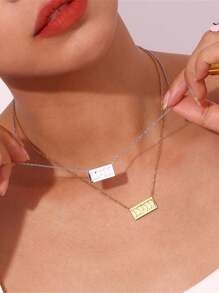 1 pièce Collier pendentif numéro d'ange 11:11 en acier inoxydable à la mode, bijou protecteur de tous les jours pour femmes, cadeau de Noël/anniversaire