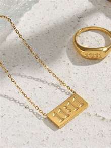 1 pièce Collier pendentif numéro d'ange 11:11 en acier inoxydable à la mode, bijou protecteur de tous les jours pour femmes, cadeau de Noël/anniversaire