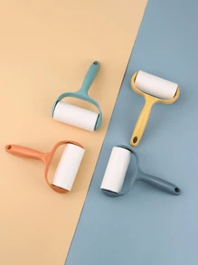 1pc Lint Roller With 40 Peelable Sticky Sheets For Removing Hair & Dust, Clothing, Furniture, Carpet And More - Yellow - View 5