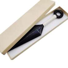 XIANG YU COS 道具动漫武器手里剑，塑料材质，适用于角色扮演、化妆派对、服装派对、摄影道具万圣节 - 黑色 - 查看 4