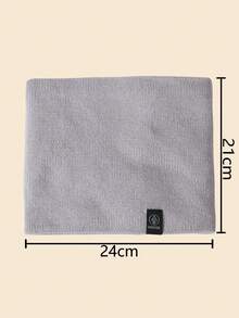 男士純色時尚簡約秋冬通用圍巾 - 淺灰色 - 查看 4