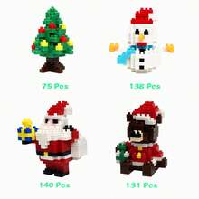 2入組隨機聖誕節磚塊玩具,用於聖誕老人掛袜子小禮物派對禮物 - 彩色 - 查看 2