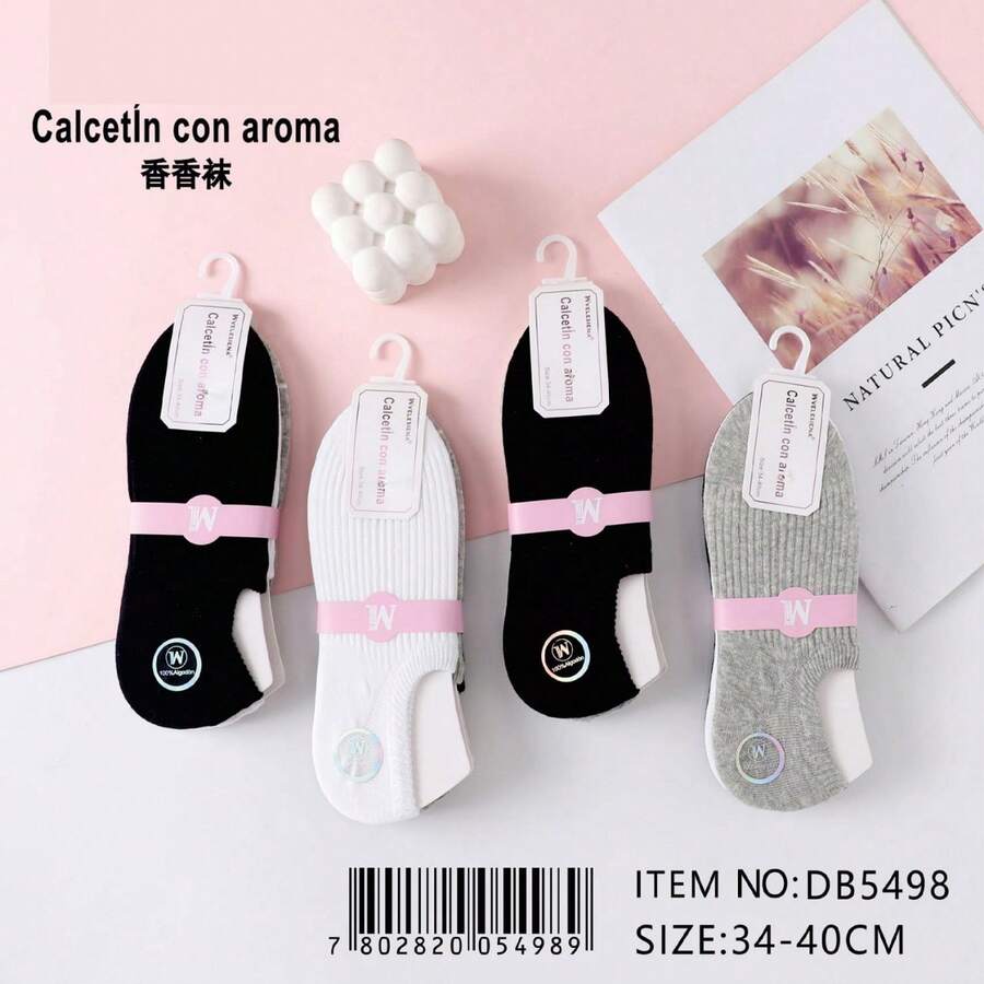 Calcetines para Mujer, 3 Pares de Calcetas con aroma, Deportivas y Casuales. - Multicolor - Ver 1