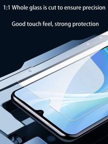 3 piezas de protector de pantalla de vidrio templado HD anti-arañazos para Realme, instalación fácil, alta definición y clara, sin burbujas, resistente a arañazos y roturas, accesorio de regalo para cumpleaños, Pascua, Día del Presidente, Navidad, familia, amigos, novio/novia, protector de pantalla de teléfono, accesorios de teléfono - transparente - Ver 4