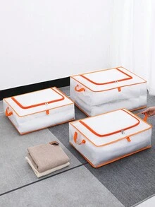 1 Túi đựng chăn có thể gập lại trên tủ - trắng - Xem 5