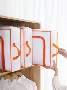 1 Túi đựng chăn có thể gập lại trên tủ - trắng - Xem 1