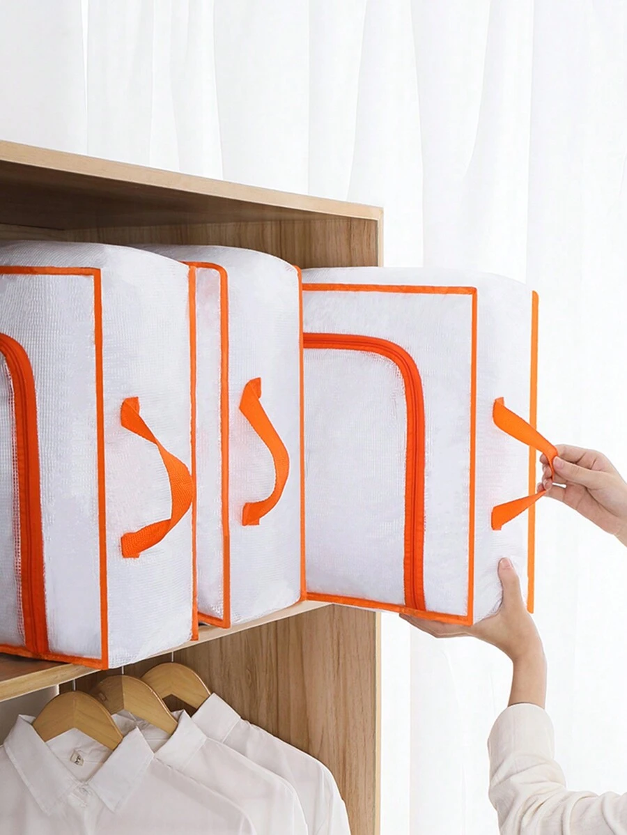 1 Túi đựng chăn có thể gập lại trên tủ - trắng - Xem 1