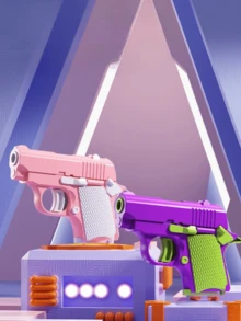 1pc Red Carrot Shaped Water Gun - Red - View 3