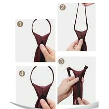 1條男士寬鬆商務領帶，藍色領帶適用於正裝襯衫或西裝，適用於工作和婚禮 - 寶藍色 - 查看 6