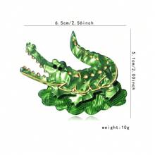 1 件壓克力手工兒童動物形狀胸針,鱷魚圖案,卡通別針,適用於服裝和配件,四個季節可選