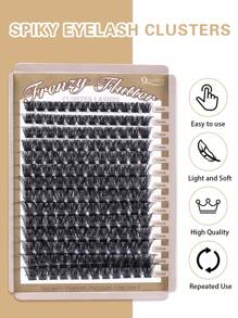 Extensiones de pestañas DIY 168 grupos de 9-16mm Pestañas manga volumen individual Extensiones de pestañas individuales Grupos de pestañas DIY para usar en casa, Grupos de pestañas, Pestañas individuales, Pestañas, Pestañas postizas - D - Ver 5