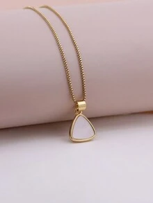 KEJIALAI MicroPave Natural White Shell Star Moon Lightning Palm Butterfly Cross Heart-shaped Shell Necklace, Shell  Pendant Charm Necklace - Hot Pink - View 2