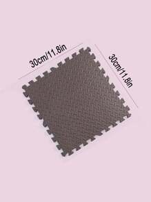 Cama para mascotas y tapete para el piso, diseño de juntas de dos tonos (beige y marrón, 2 piezas por juego)