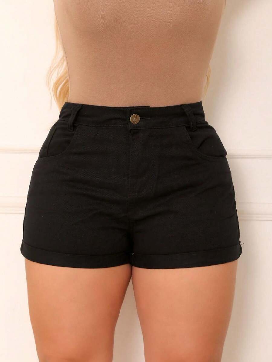 Women Shorts - 黑色 - 查看 1