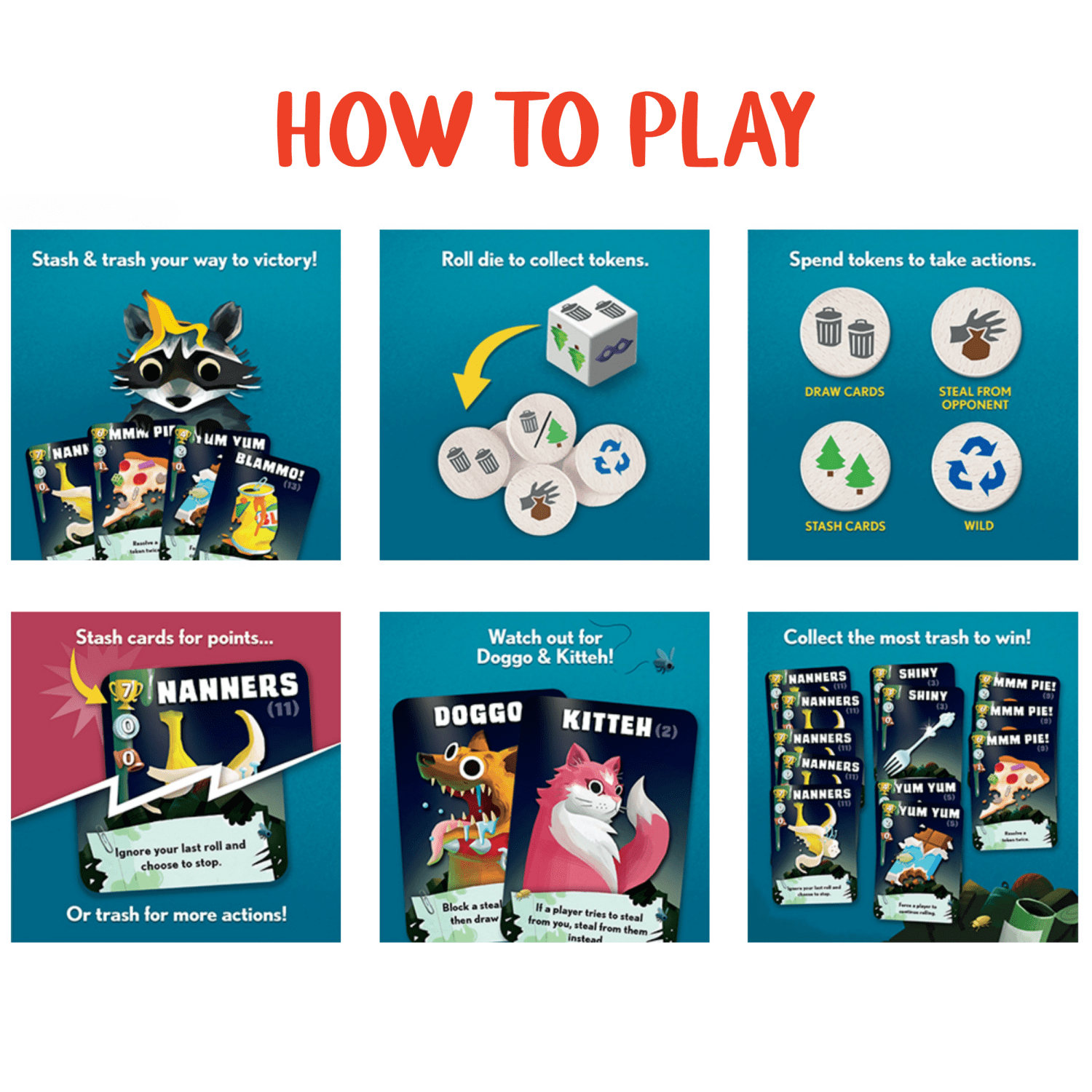 Trash Pandas Card Game Engage in Raucous Fun with Raccoons Tipping