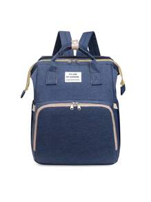 时尚多功能尿布包；便携式可折叠妈咪包；大容量轻便母婴背包，带可折叠摇篮