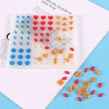 1 Khuôn nhựa Epoxy pha lê DIY, hình trái tim, hình vuông, hình tam giác, hình giọt nước, khuôn silicon mặt dây chuyền đá quý hình học để làm đồ trang sức - ngẫu nhiên - Xem 4