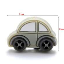 10pcs/Pack Silicone Colorful Car Shaped Teething Beads, Chewable Beads For DIY - Multicolor - View 3