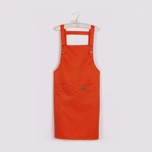 1入酒紅色純色圍裙,韓式簡約交叉後背腰圍圍裙,防水聚酯纖維面料,三個扣環可調節和自定義徽標設計,適用於高端廚房、咖啡館,防水和防油,男女工作服 - 酒紅色 - 查看 4