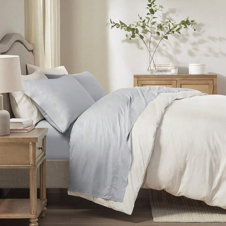 4PC Sheet Set - 灰色的 - 查看 1