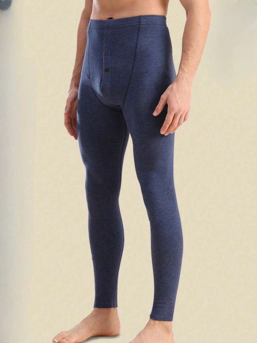 1件男士冬季保暖裤，采用珊瑚绒面料，具有自发热功能，适合日常穿着，保暖舒适。 - 藏蓝色 - 查看 1