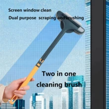 1pc Non-dismantling Window Cleaning Brush, Convenient & Multi-functional For Wet & Dry Cleaning - Multicolor - View 1