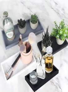 1 Set Of 8-12 Inches Silicone Bathtub Tray, Deep Grey, Popular, Easy To Clean, Reusable, Perfect For Storing Jewelry, Dish, Soap, Gardening Tools & Toiletries, Suitable For Household, Restaurant, Christmas & All Other Festivals Gifts - Dark Grey - View 10