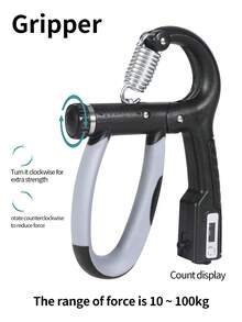 1pc Professional Hand And Arm Grip Strength Trainer, Home And Office Gym Equipment - Black - View 1