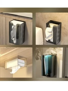 1 件壁挂式纸巾盒、多功能卫生间厨房客厅纸巾架、家居用品、桌子、家居装饰、家居组织和存储、卧室房间装饰、厨房配件、厨房工具、厨房收纳盒、旅行、节日、纸巾盒架、餐巾架、节日家庭聚会、厨房餐桌装饰家居厨房卧室客厅餐厅、家居装饰配件、装饰盒、女性婚礼礼物、夏季旅行节日必备品 - 黑色 - 查看 5