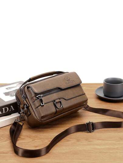 gorchis New Style Crossbody Bag, Pu Leather Multi-Pocket Shoulder Bag, Multifunctional Handbag Sling Bag Square Bag For Holiday Travel Essentials Commute Business Casual Outdoor Ideal Simpler Classic Satchel Bag Hiking Leather Bag Hip Bag Tote Bag Men Bag Retro Bag Holiday Essentials Camping Sling Bag Brown Bag Back To School Vintage Gift Bag Pack Cross Body Bag Spring Vintage Bags School Supplies Purse