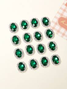 20pcs 10*14mm Oval Colored Glass Crystal Buttons Sewing Claw Chain Edge Decor DIY Headwear Clothing Shoes Bag Accessories
