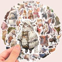 50 張冬季動物主題塗鴉貼紙,用於裝飾手機、筆記型電腦、行李箱、筆記本