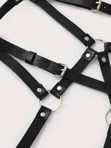 1條pu皮馬術風格女式束縛腰帶,馬具腰帶