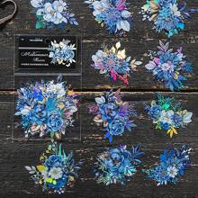 have a good day 1包20張激光全息銀色花瓣貼紙,用於diy天地裝飾,審美剪貼簿拼貼材料和創意藝術用品 - 藍色 - 查看 8