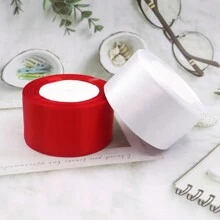 22米/捆5公分寬白色緞帶,禮物包裝,花束,婚禮裝飾,手工緞帶