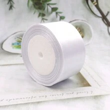 22米/捆5公分寬白色緞帶,禮物包裝,花束,婚禮裝飾,手工緞帶